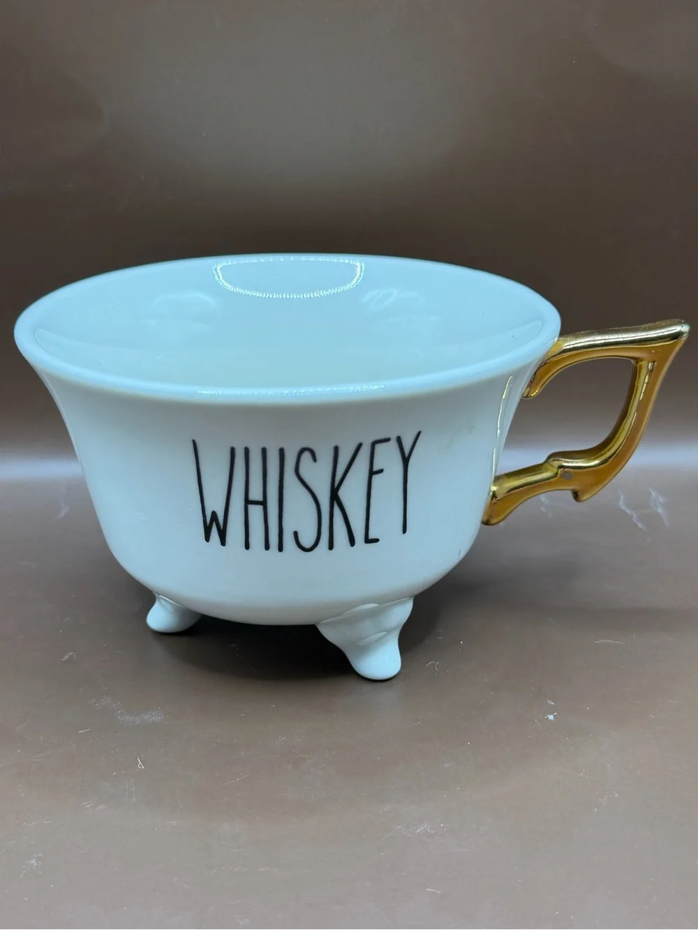 Set of 2 Footed Cups “Whiskey” and “Vodka” Vintage Style Barware
